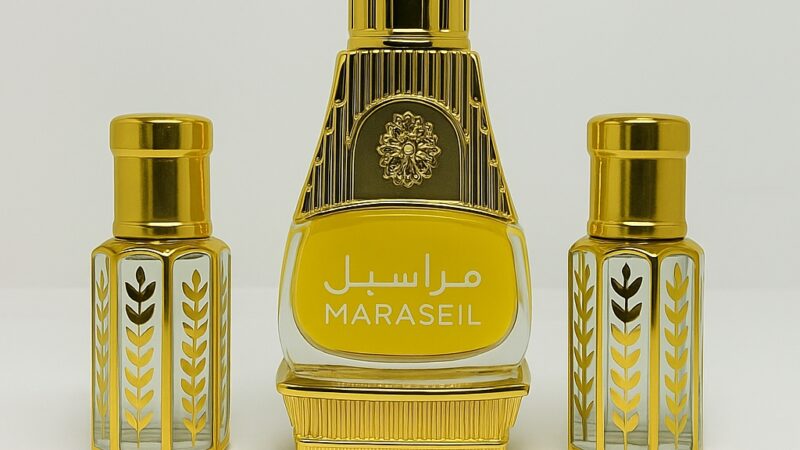 Rasasi Maraseil premium attar bottle and packaging in 15ml size - unisex floral woody oriental perfume