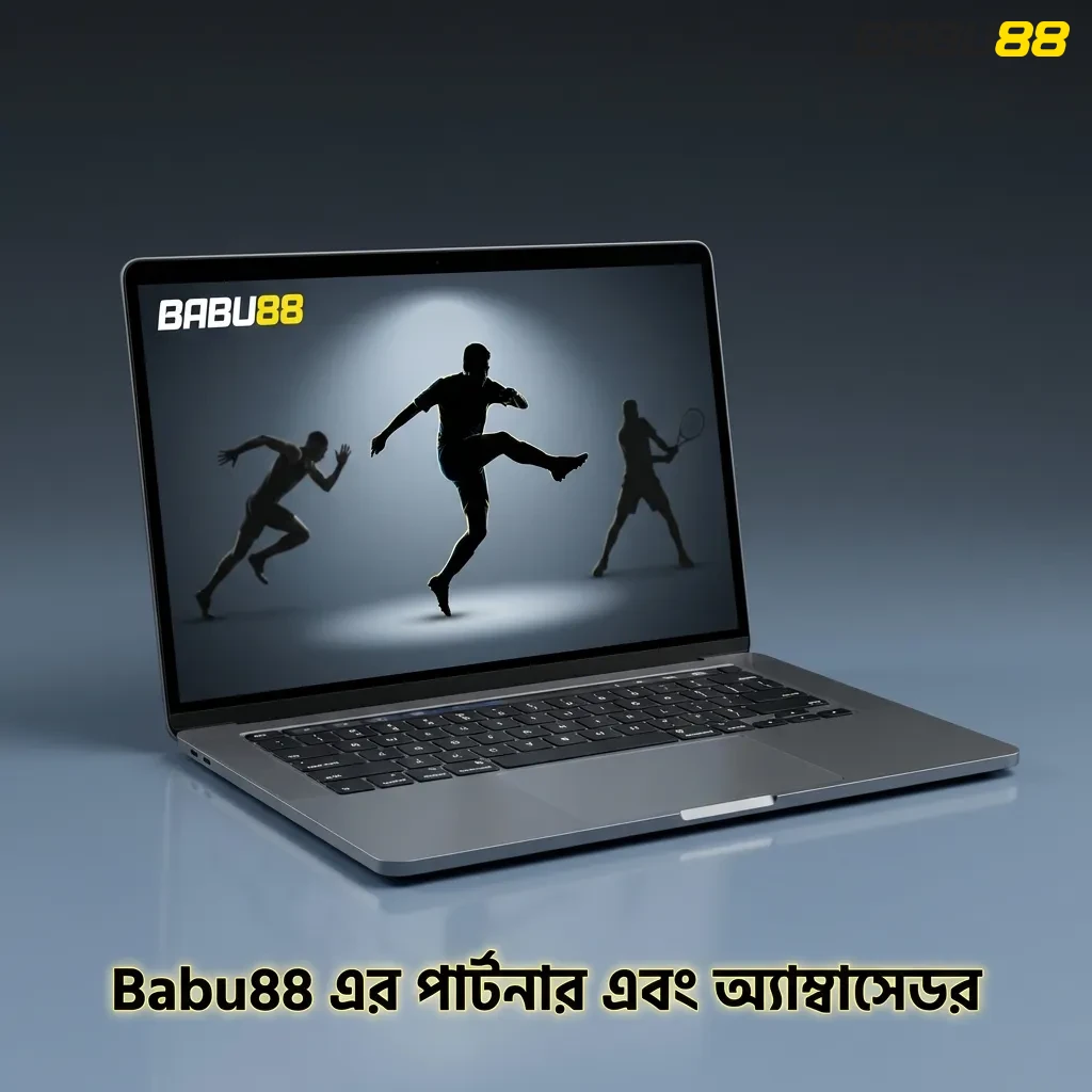 Babu88 partners including Shakib Al Hasan, Mashrafe Mortaza, Evolution Gaming, Pragmatic Play, and Betradar logos