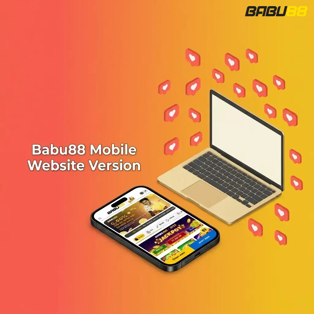 Babu88 mobile website version displayed on smartphone browser with sports betting and live casino options