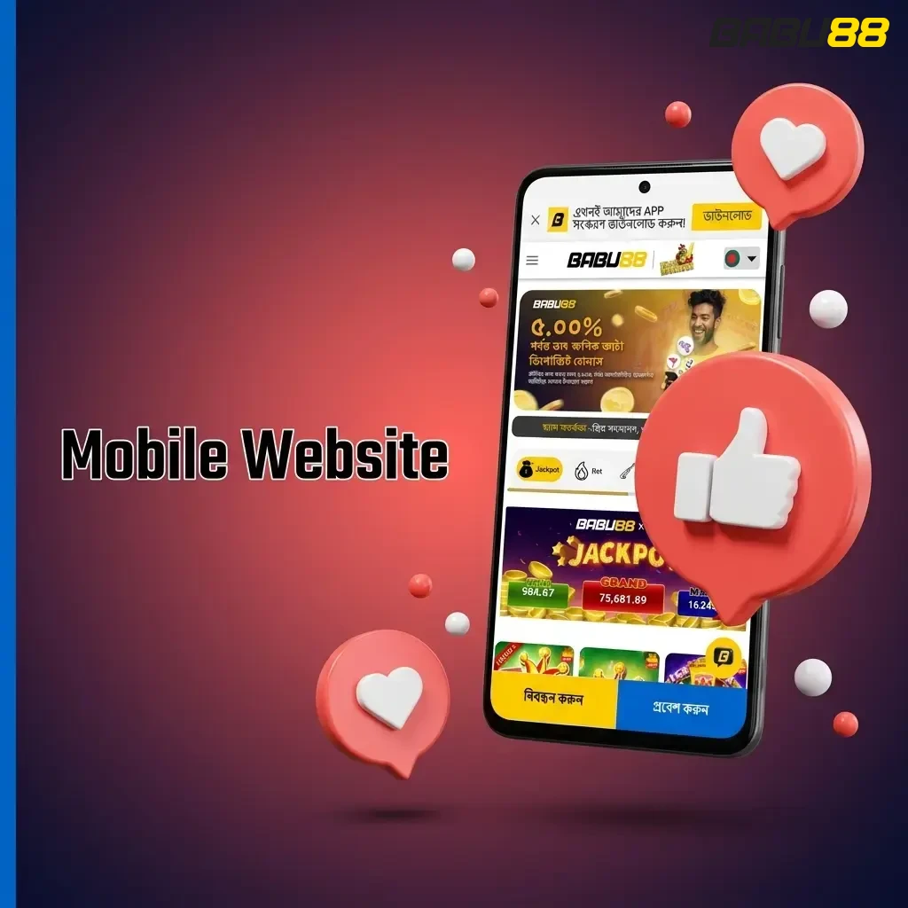 Babu88 mobile website optimised for smartphones and tablets with full betting and casino access in Bangladesh