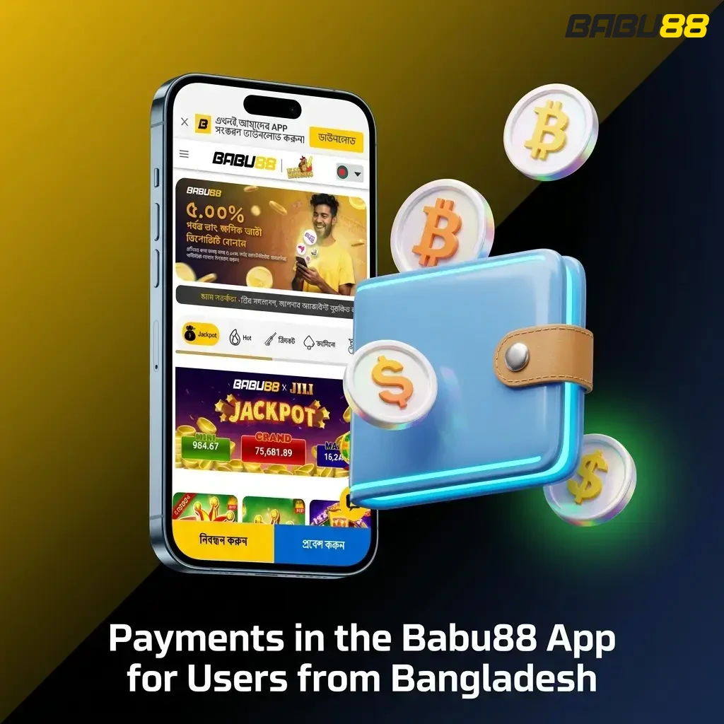Babu88 app payment methods in Bangladesh including bKash, Nagad, Rocket, and crypto with 500 BDT minimum