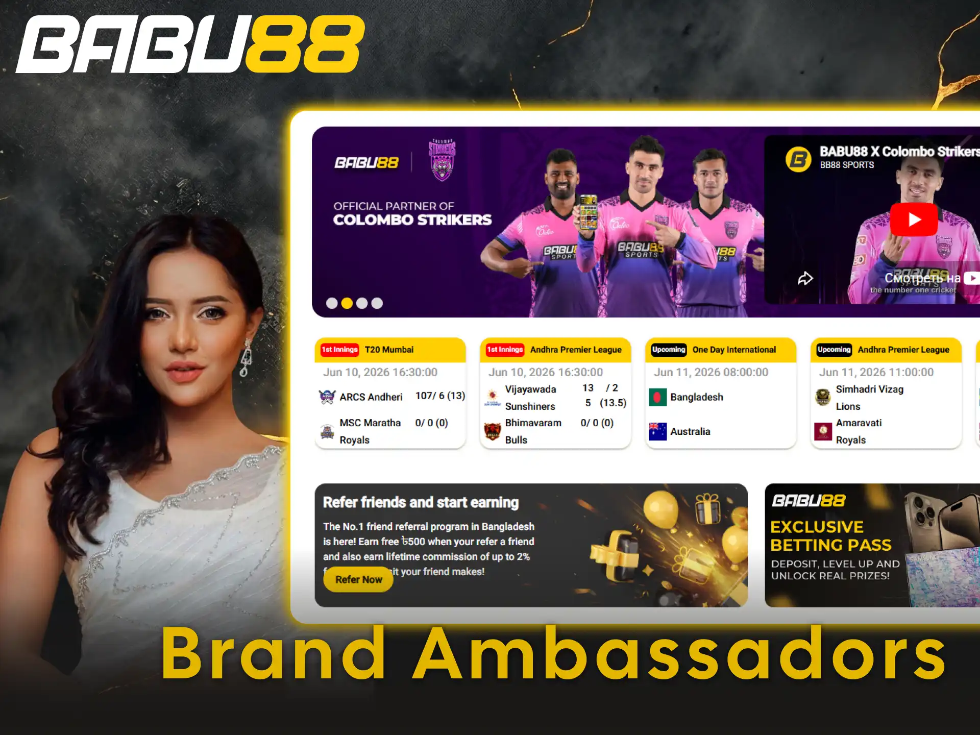 Discover legendary brand ambassadors and partners Babu88 collaborates with today.